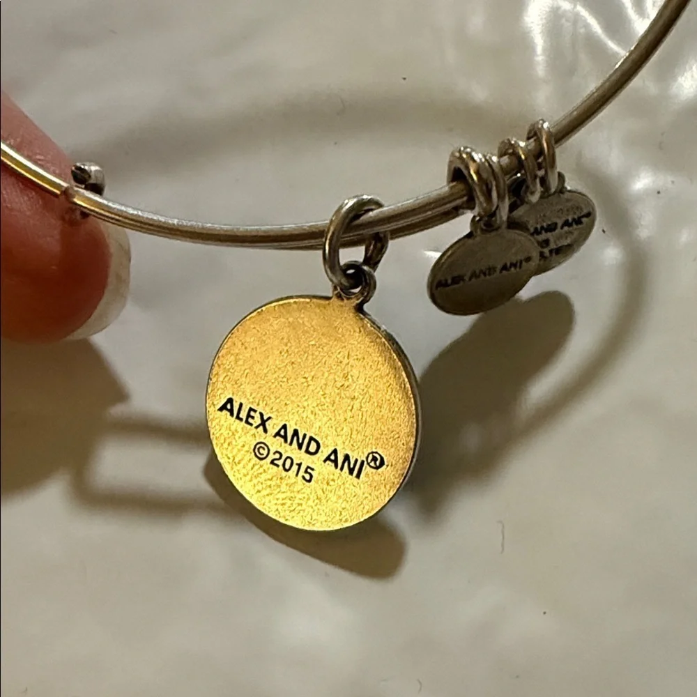 Alex and Ani Silver Initial B Charm Bracelet - Picture 3 of 3